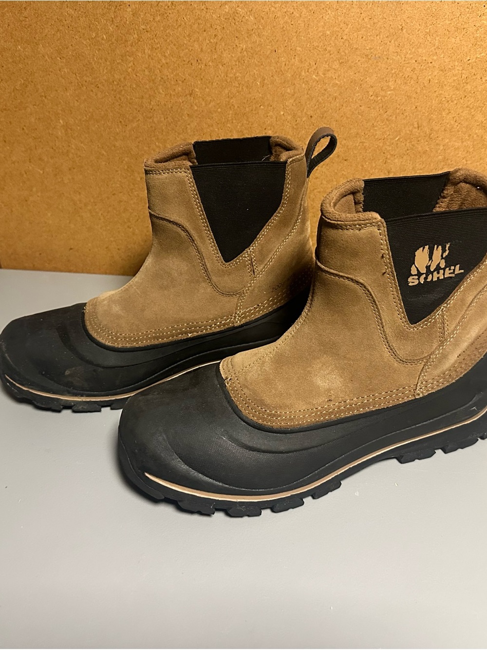 Sorel Men’s Brown and Black Suede Waterproof Chelsea Boots